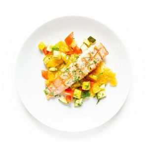 Herbed Salmon with Spaghetti Squash
